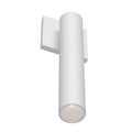 Lorna 12-in (2-in Dia.) Exterior Wall Sconce — White [Universal Voltage and 0-10 Dimming]