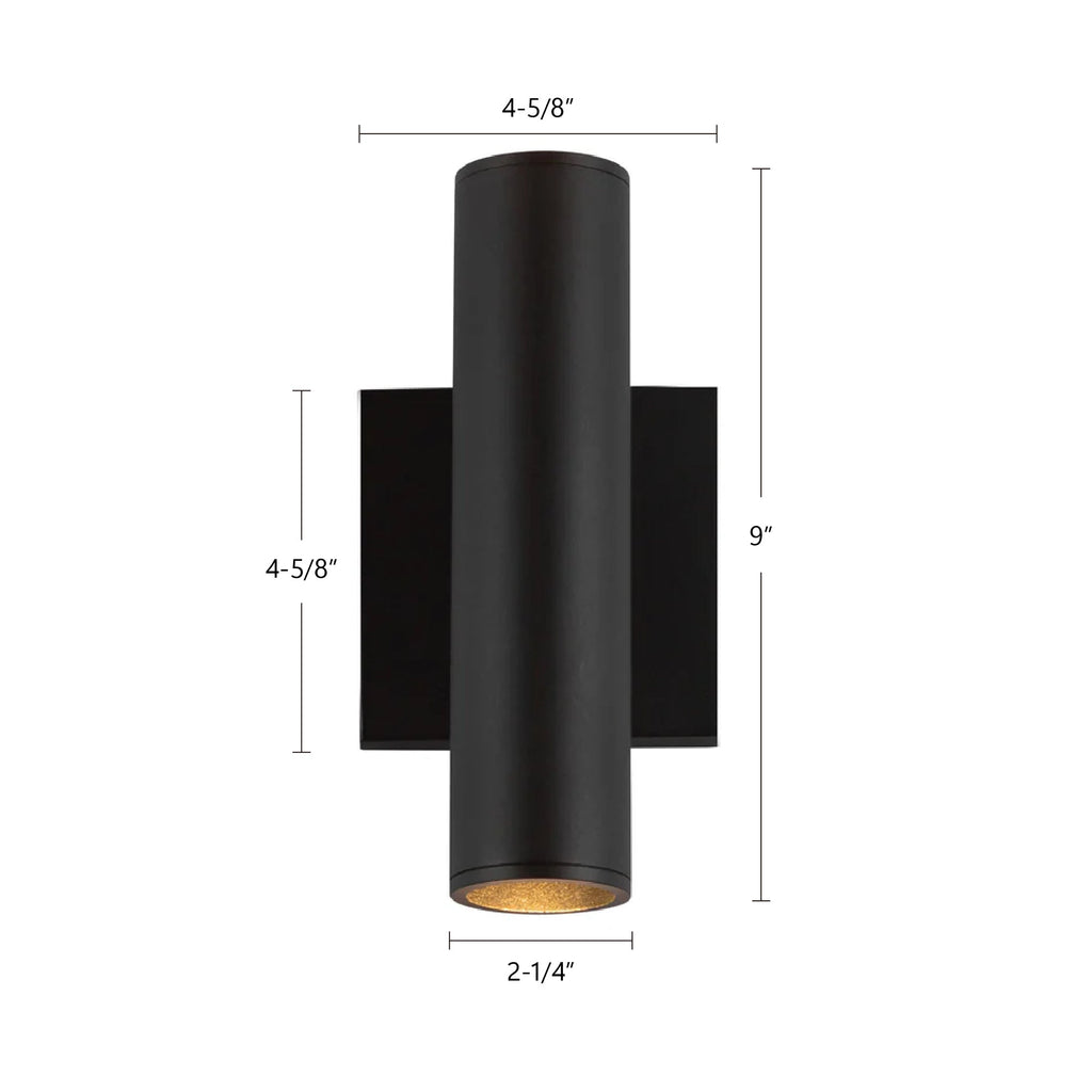 Lorna 9-in (2-in Dia.) Wall Sconce Up/Down Light