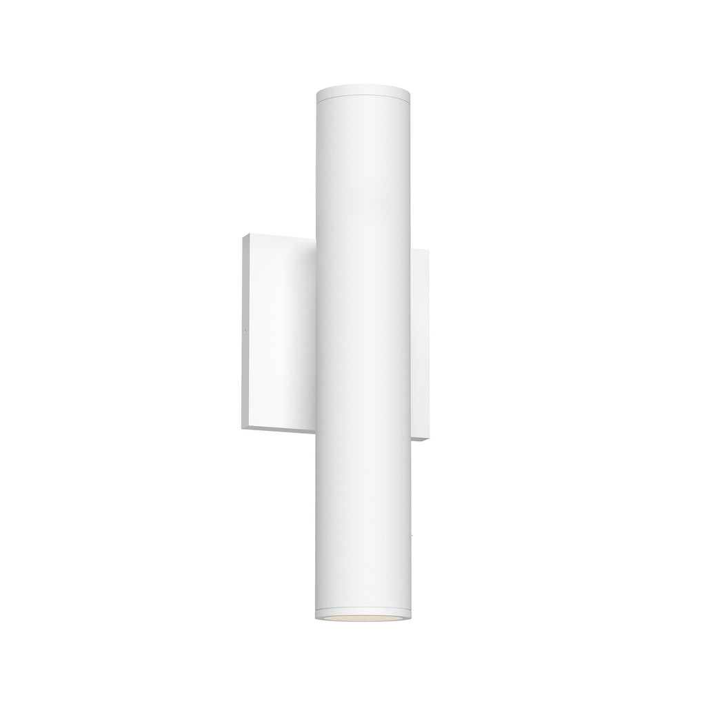Lorna 12-in (2-in Dia.) Wall Sconce Up/Down Light — White [Universal Voltage and 0-10 Dimming]