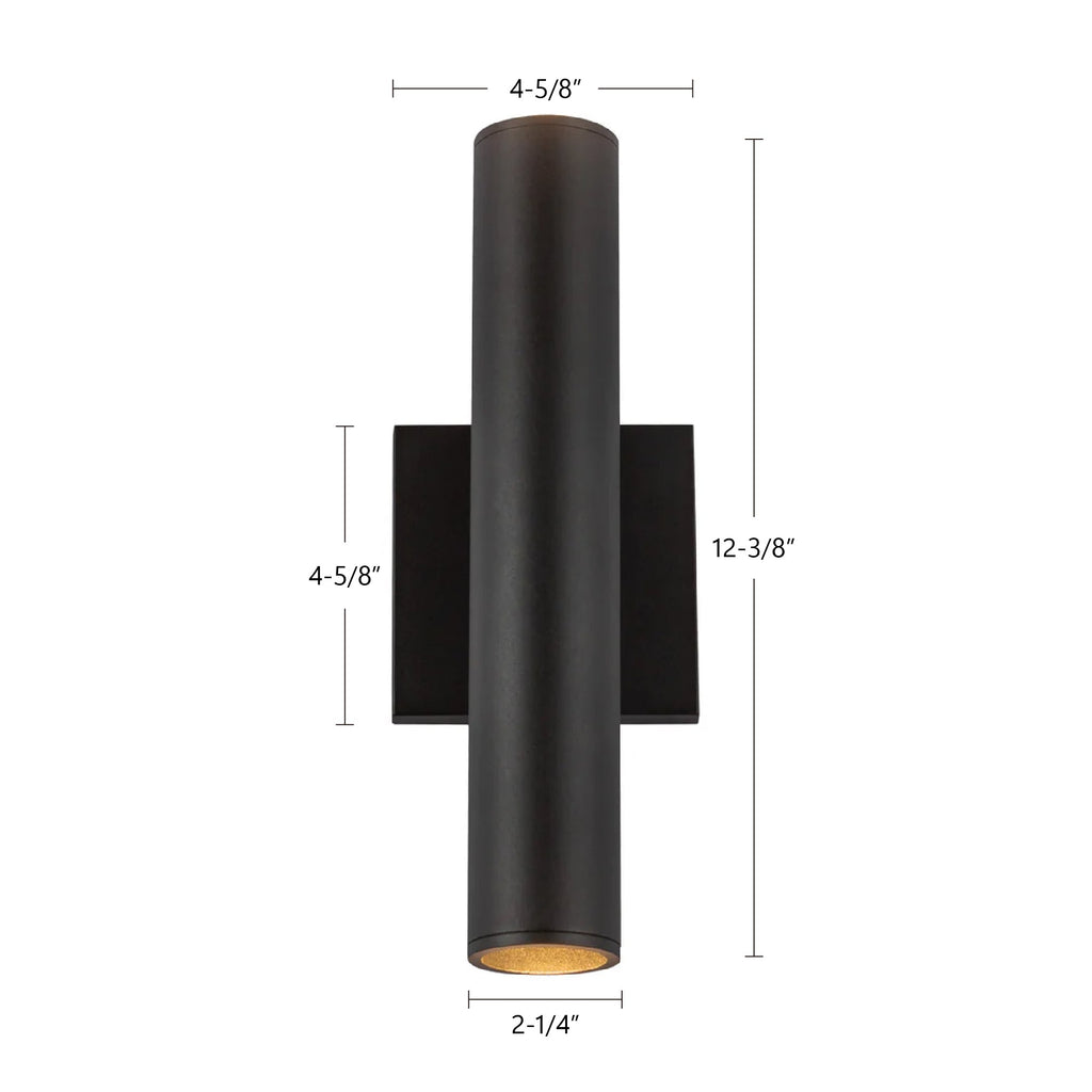 Lorna 12-in (2-in Dia.) Wall Sconce Up/Down Light