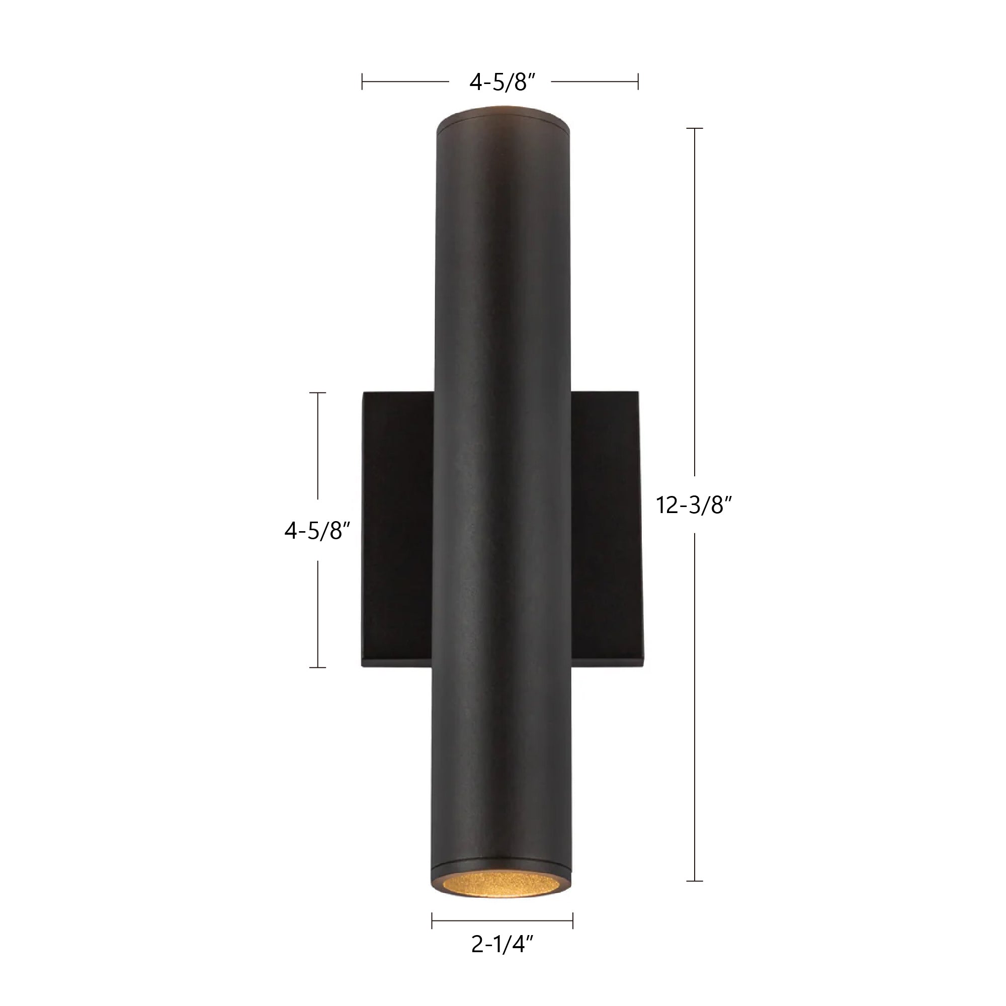 Lorna 12-in (2-in Dia.) Wall Sconce Up/Down Light