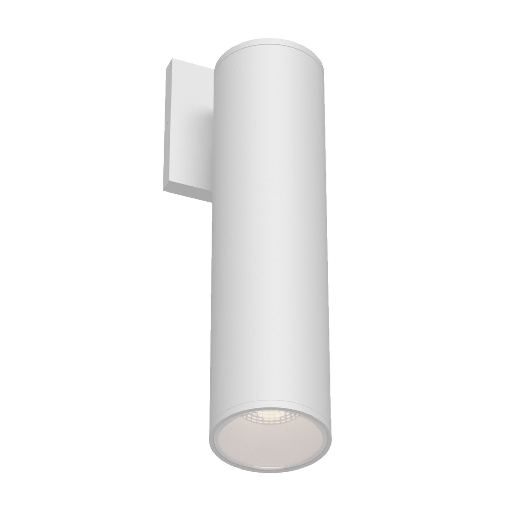Lorna 12-in (3-in Dia.) Exterior Wall Sconce — White [Universal Voltage and 0-10 Dimming]