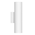 Lorna 12-in (3-in Dia.) Wall Sconce Up/Down Light — White [Universal Voltage and 0-10 Dimming]
