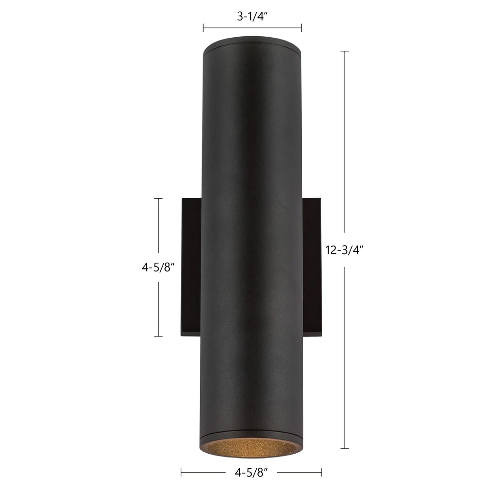 Lorna 12-in (3-in Dia.) Wall Sconce Up/Down Light