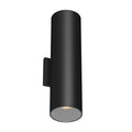Lorna 16-in (4-in Dia.) Exterior Wall Sconce Up/Down Light — Black [Universal Voltage and 0-10 Dimming]