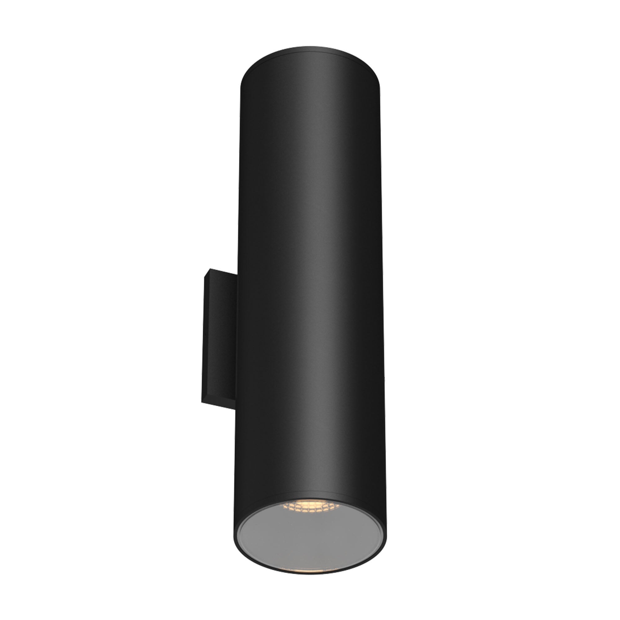 Lorna 16-in (4-in Dia.) Exterior Wall Sconce Up/Down Light — Black [Universal Voltage and 0-10 Dimming]