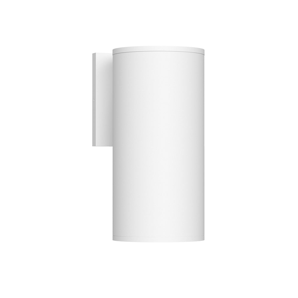 Lorna 9-in (4-in Dia.) Interior/Exterior Wall Sconce — White [Universal Voltage and 0-10 Dimming]