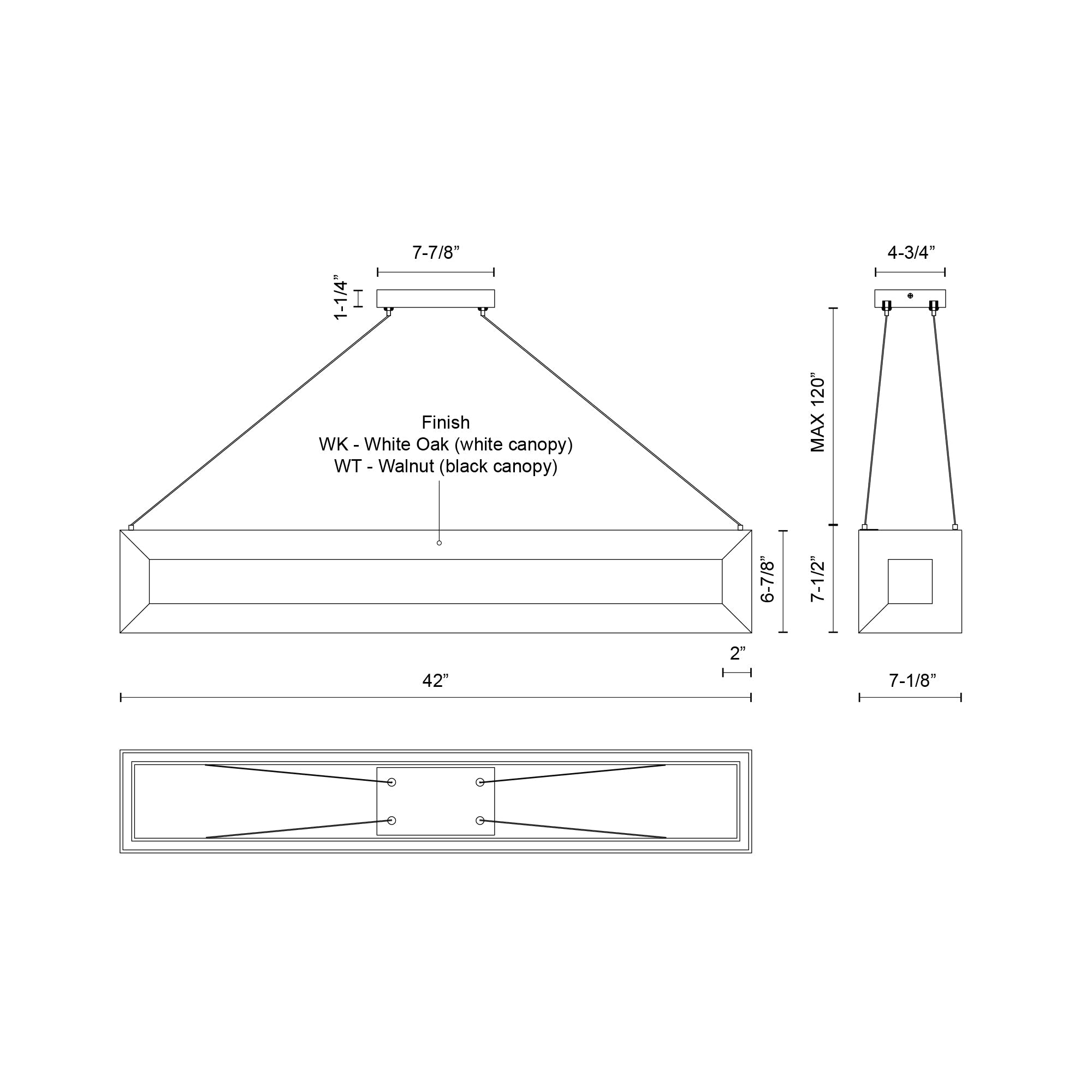 Morina 42-in Linear Pendant