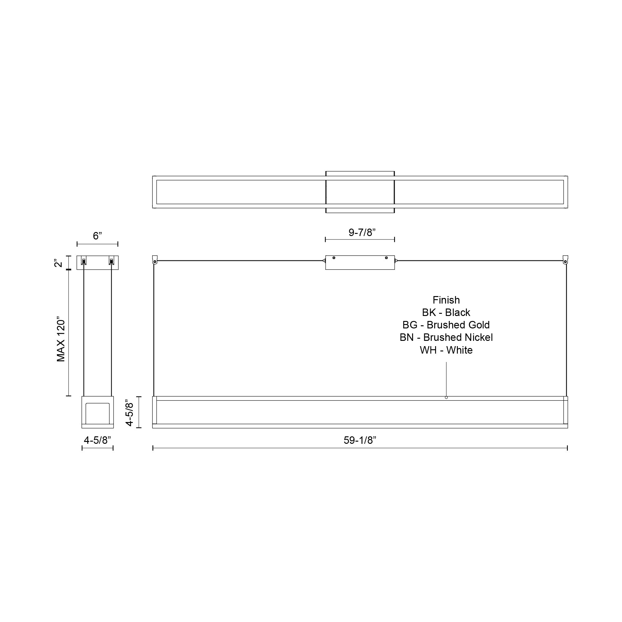 Plaza 60-inch Linear Pendant