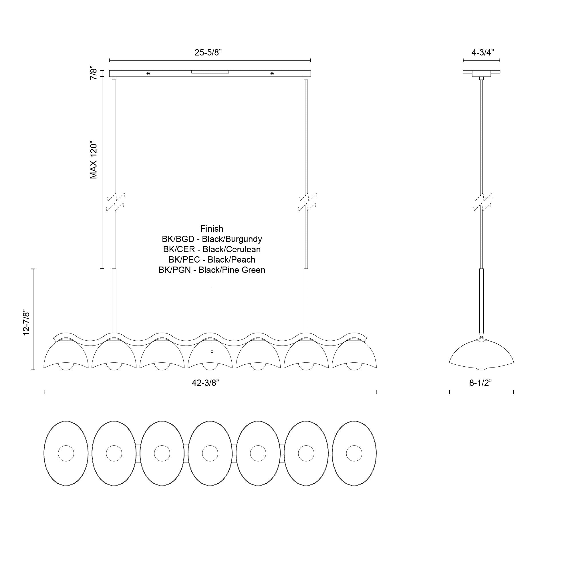 Atlas 42-in Linear Pendant