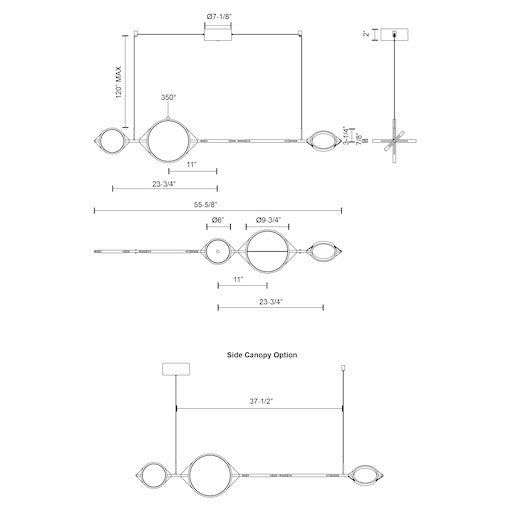 Serif 57-inch Linear Pendant