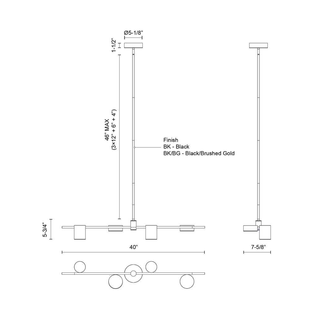 Jayden 40-in Linear Pendant