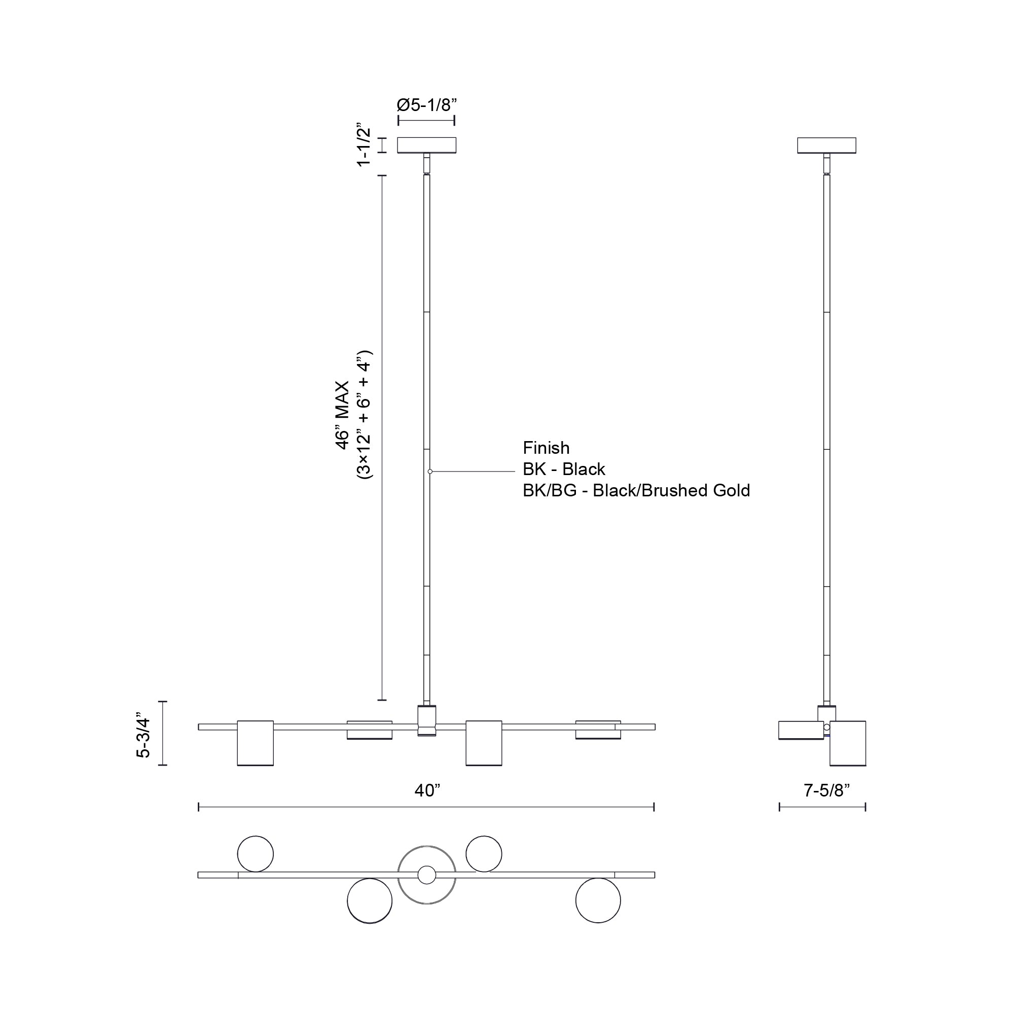 Jayden 40-in Linear Pendant