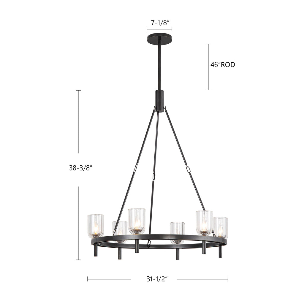 Lucian 32-in Chandelier