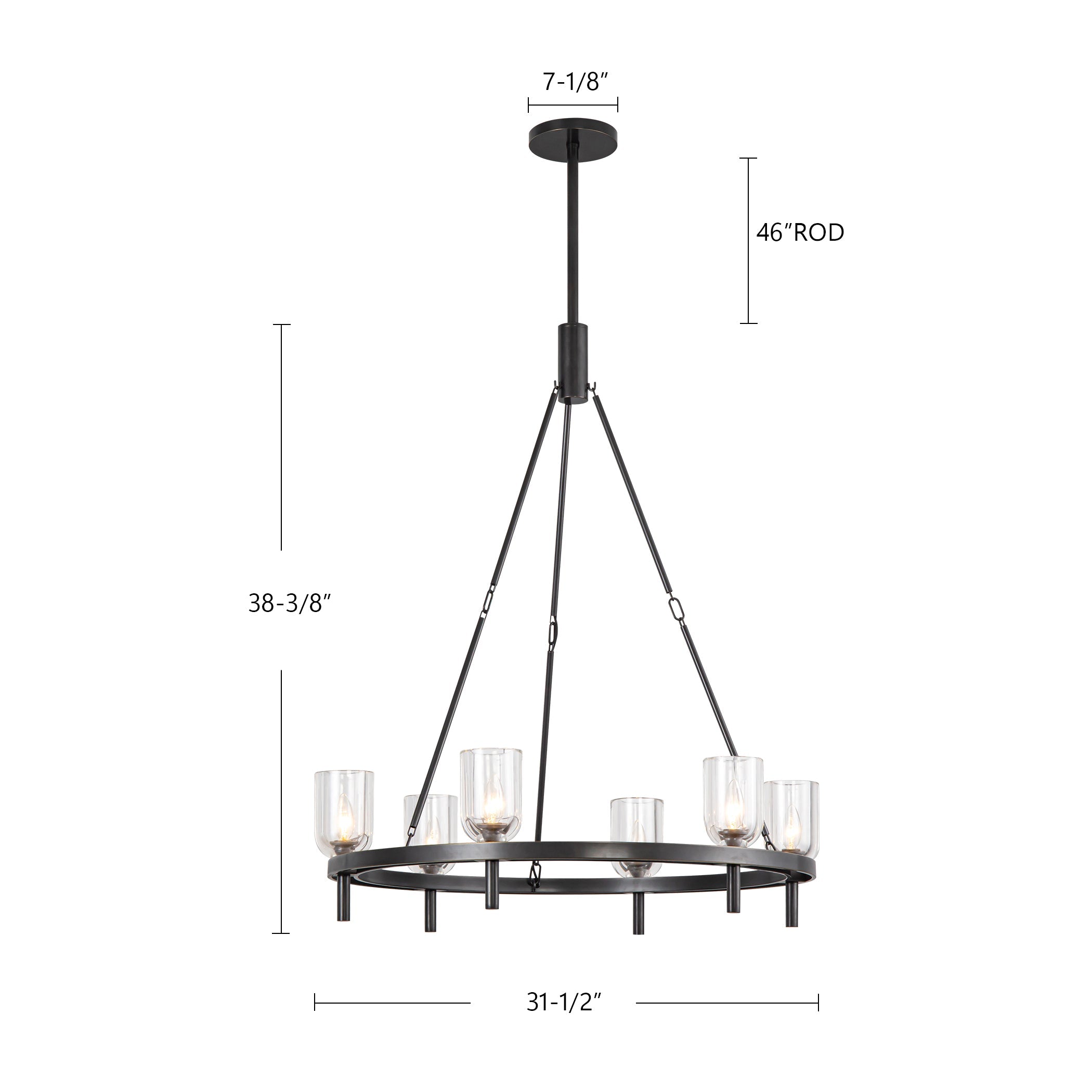Lucian 32-in Chandelier