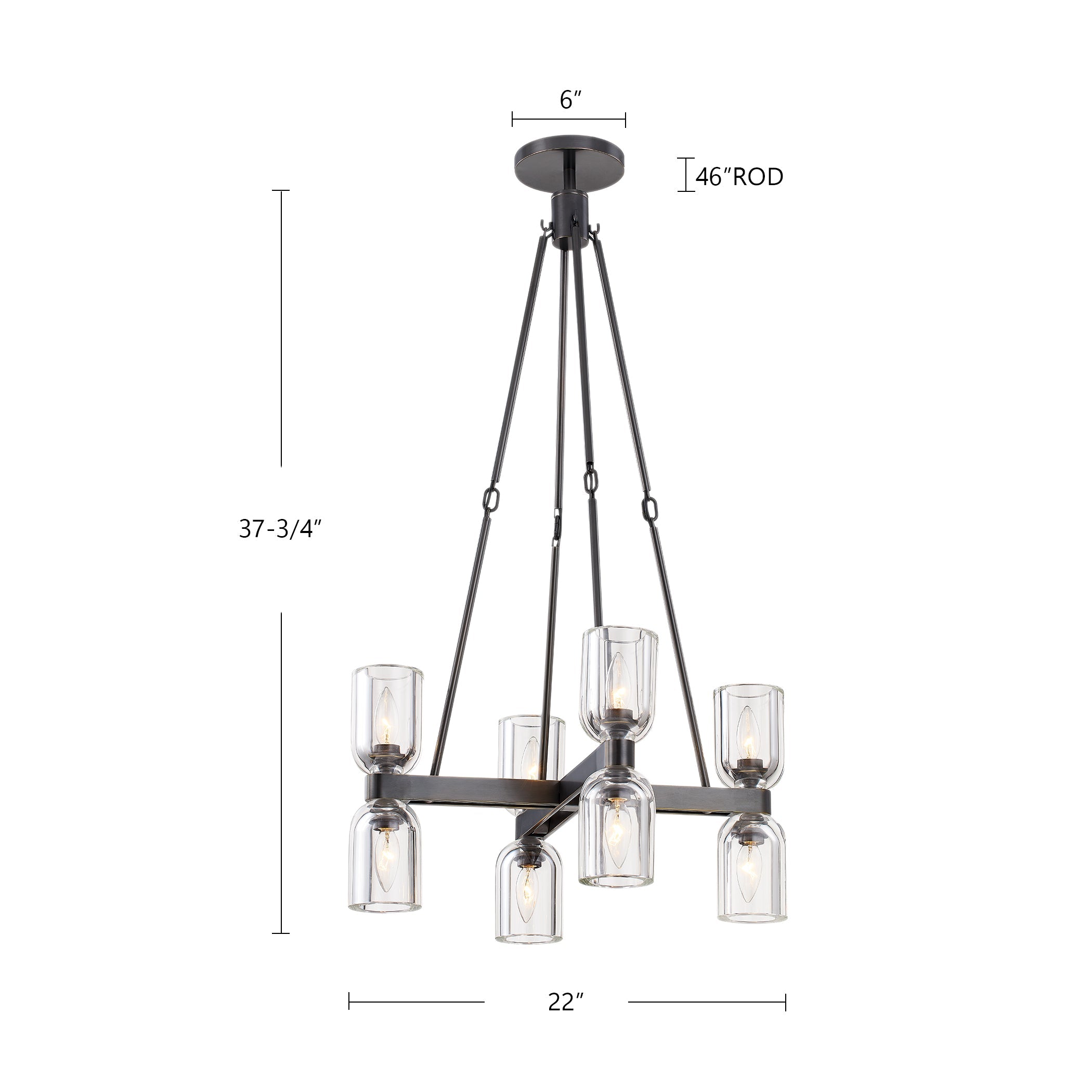 Lucian 22-in Chandelier