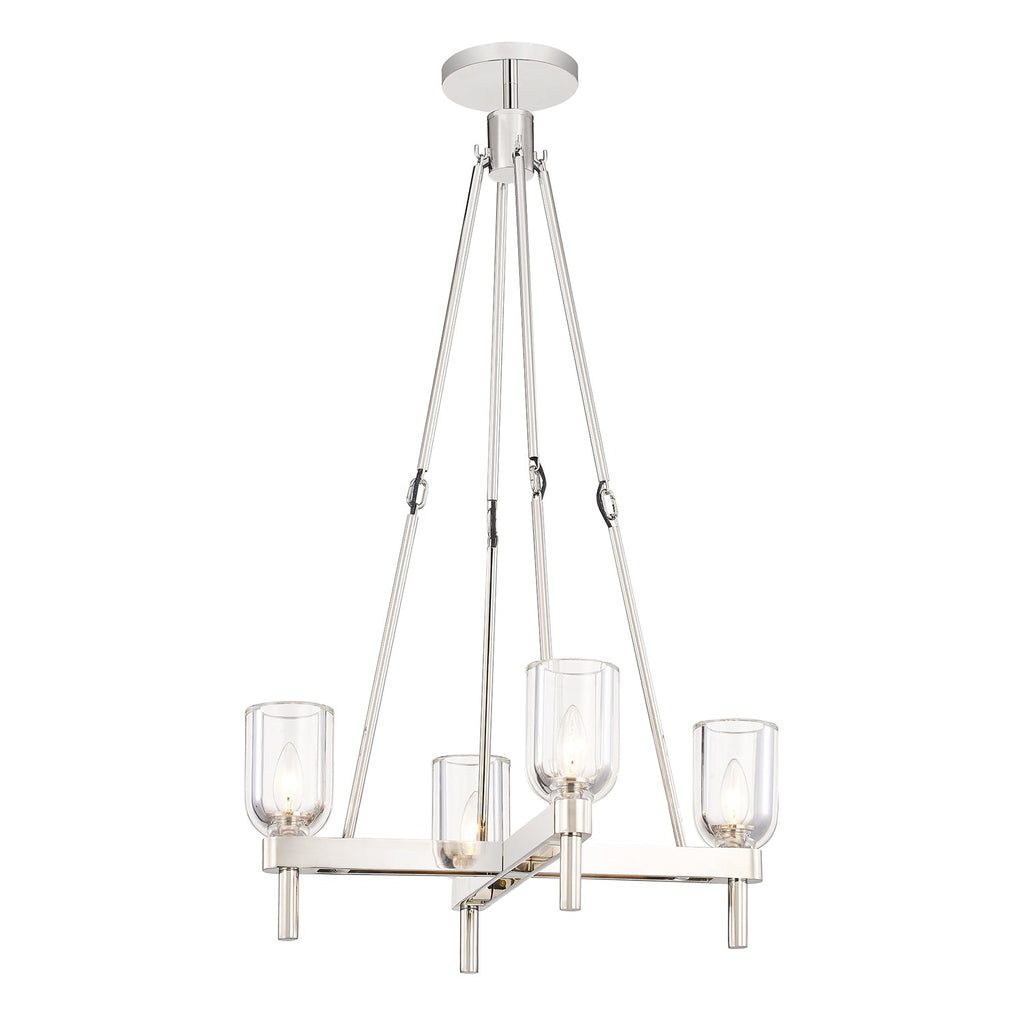 Lucian 22-in Pendant — Clear Crystal/Polished Nickel
