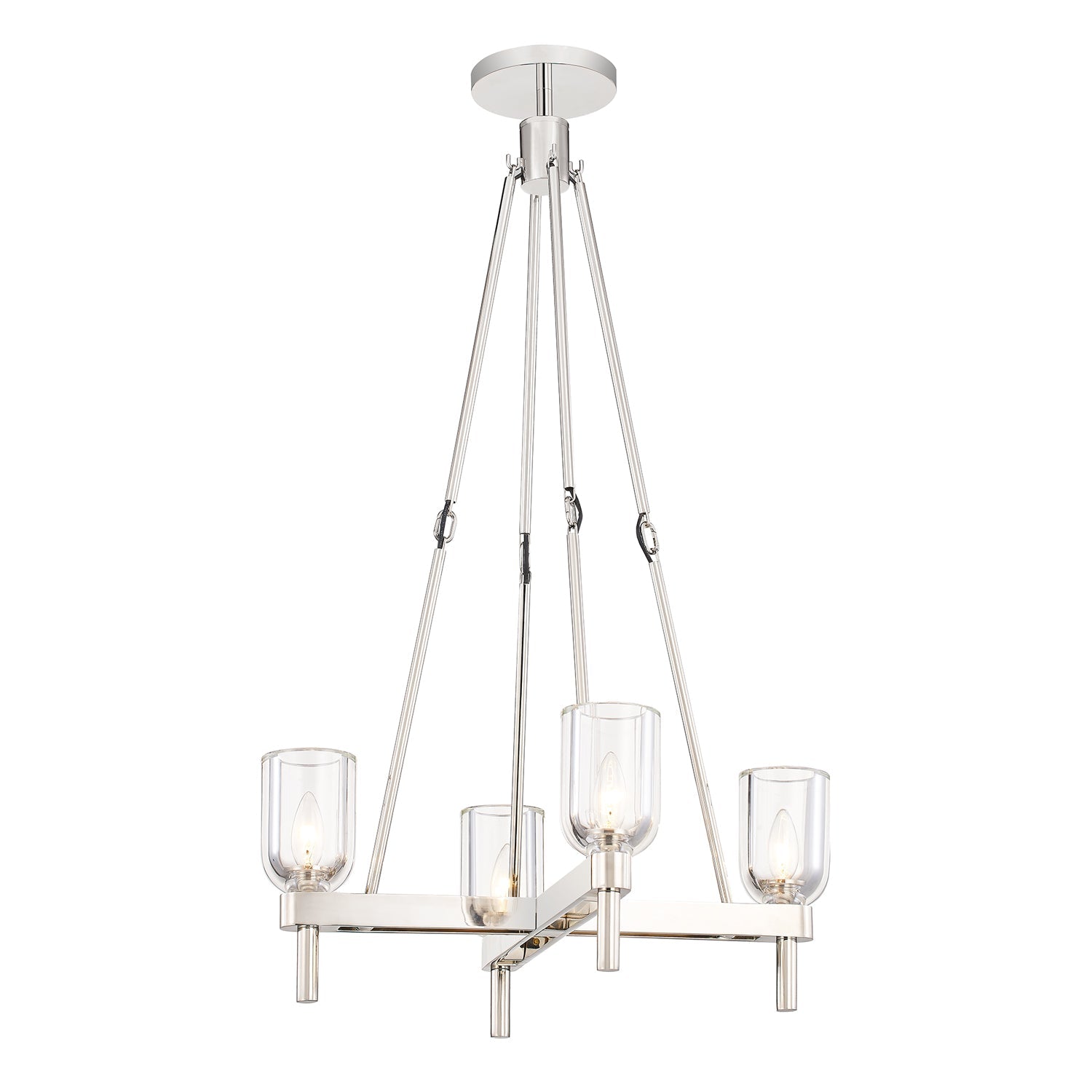 Lucian 22-in Pendant — Clear Crystal/Polished Nickel