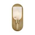Lucian 9-in Wall/Vanity Light — Vintage Brass/Alabaster