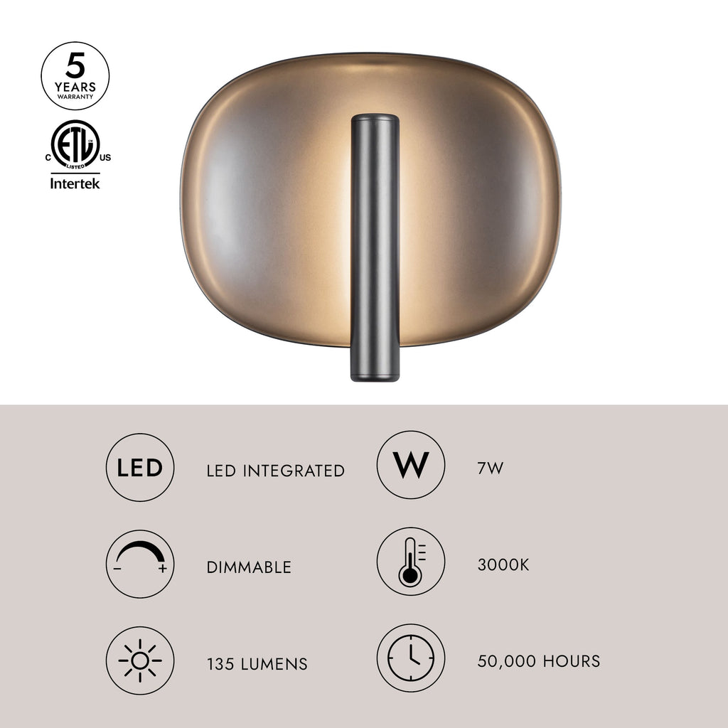 Lustre 9-in Wall Sconce