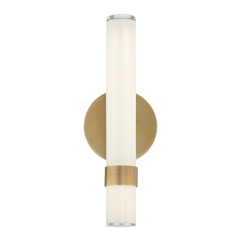 Madison 14-in Wall/Vanity Light — Vintage Brass/Glossy Opal [Universal Voltage]