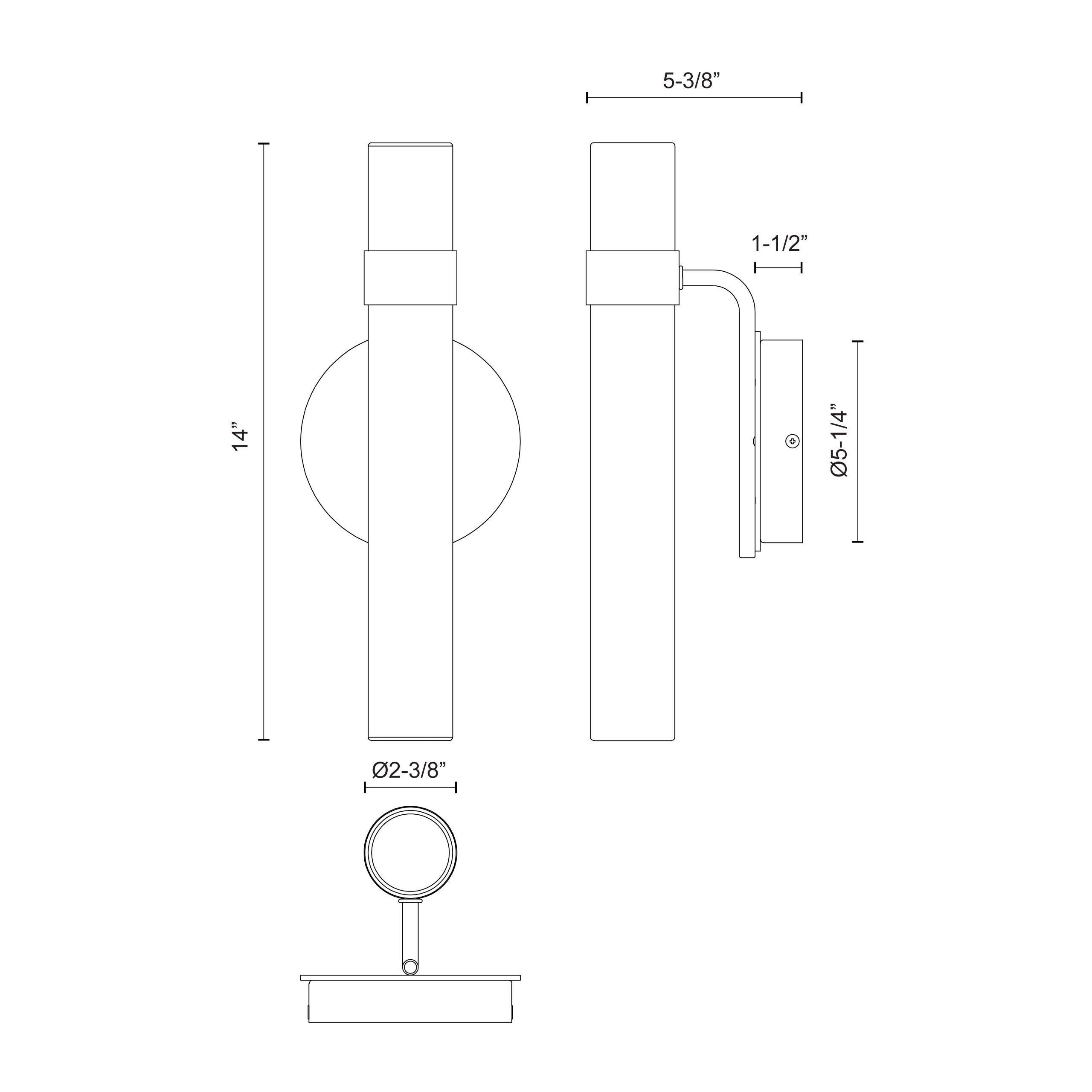 Madison 14-in Wall/Vanity Light