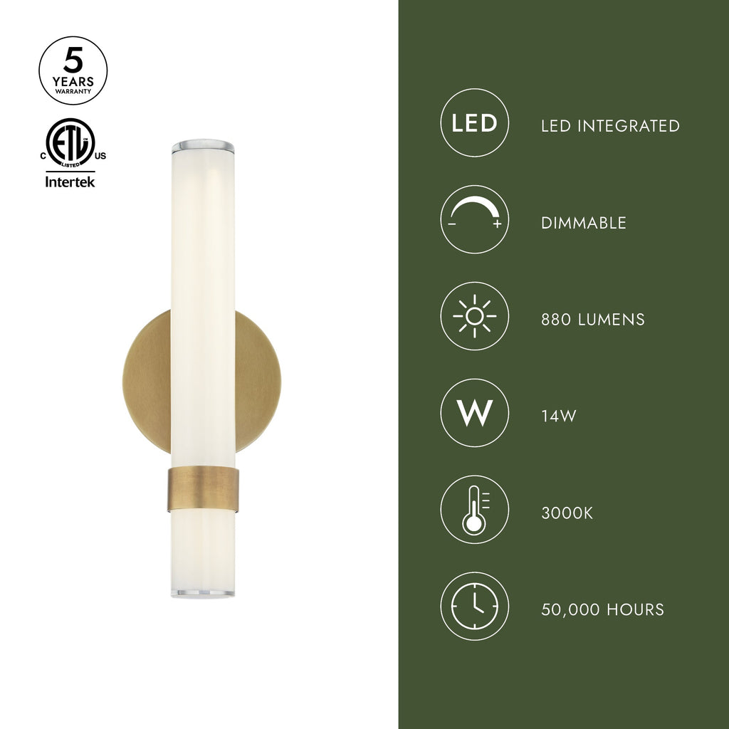 Madison 14-in Wall/Vanity Light
