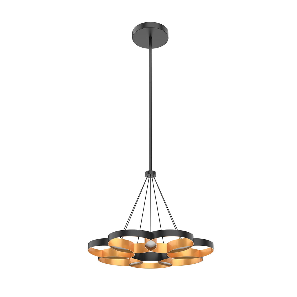 Maestro 26-in Chandelier — Black/Gold