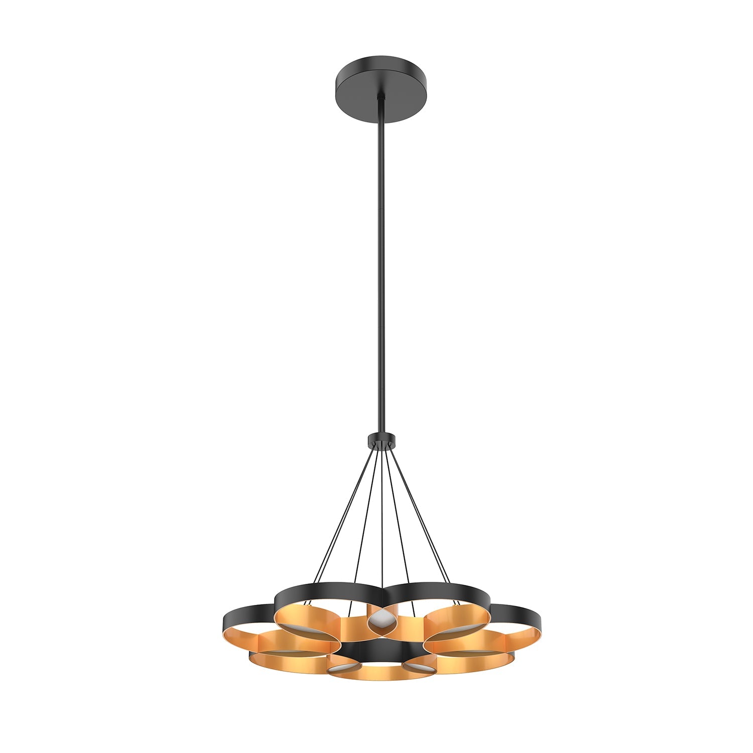 Maestro 26-in Chandelier — Black/Gold