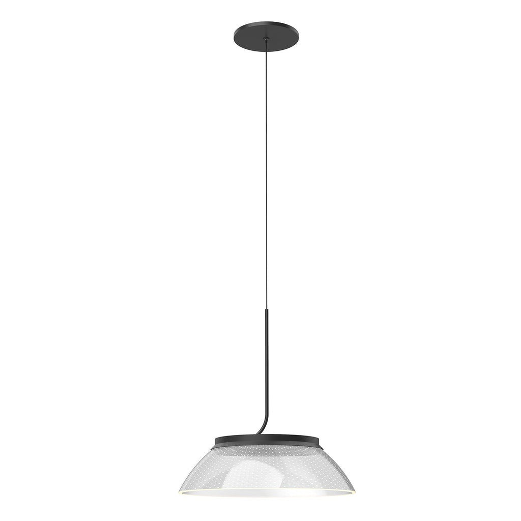 Magellan 12-in Pendant — Black/Clear Acrylic Light Guide
