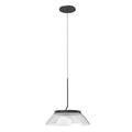 Magellan 12-in Pendant — Black/Clear Acrylic Light Guide