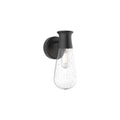 Marcel 5-in Exterior Wall Sconce — Clear Bubble Glass/Textured Black