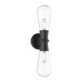 Marcel 5-in Exterior Wall Sconce — Clear Bubble Glass/Textured Black