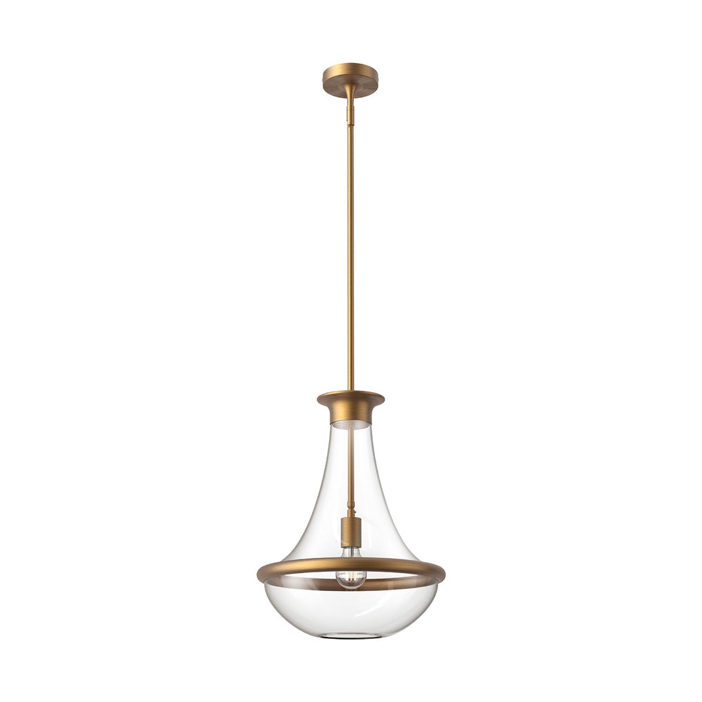 Marcel 10-in Pendant — Aged Gold