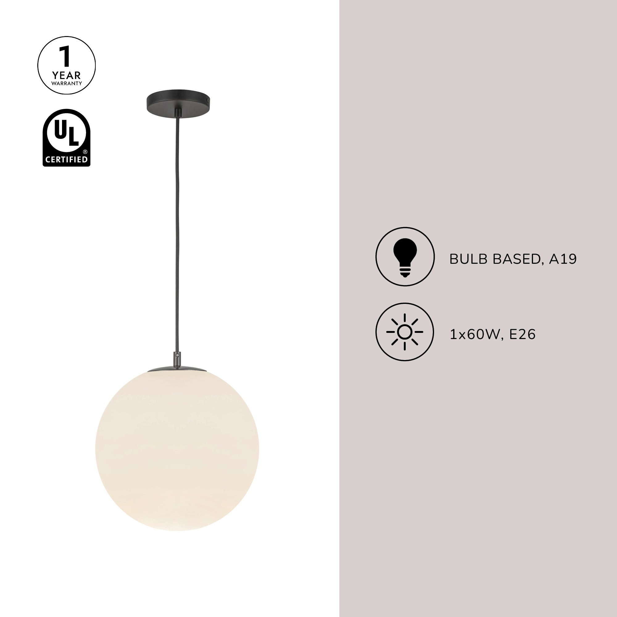Marco 12-in (196-in Wire) Pendant