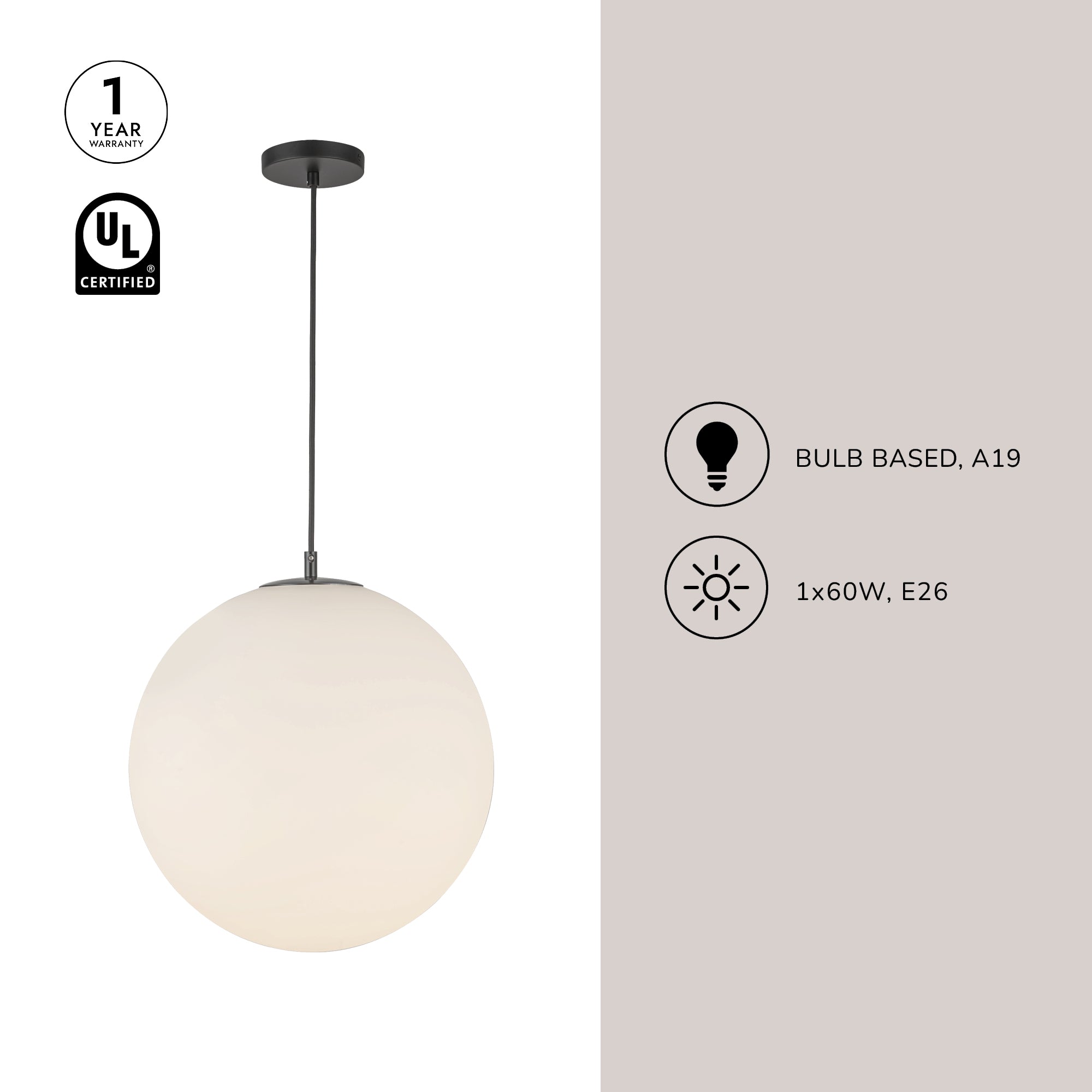 Marco 16-in (196-in Wire) Pendant
