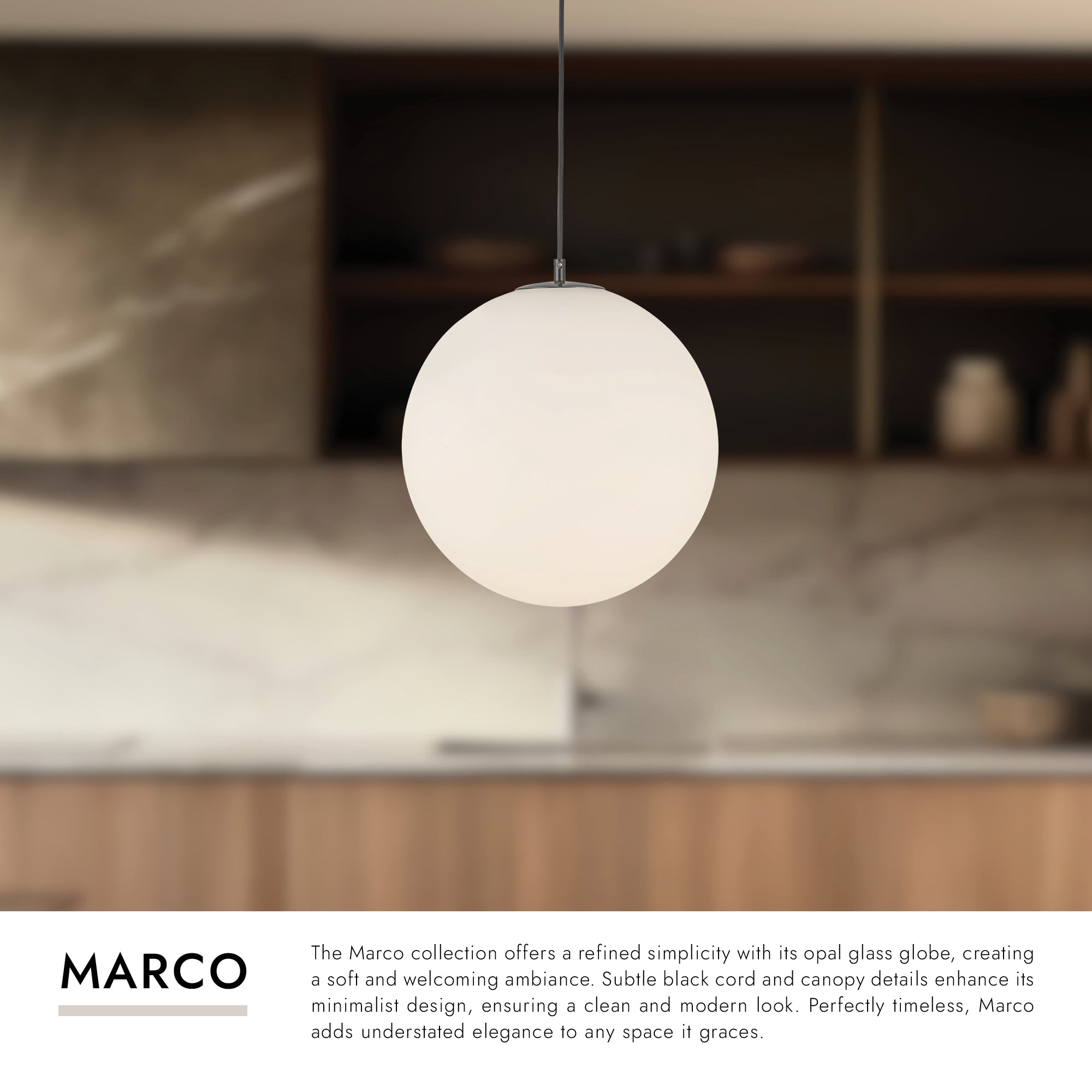 Marco 16-in (196-in Wire) Pendant