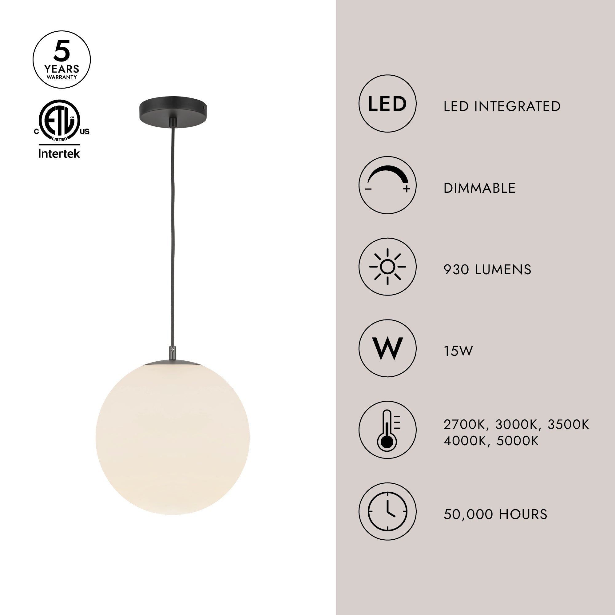 Marco 12-in LED Pendant