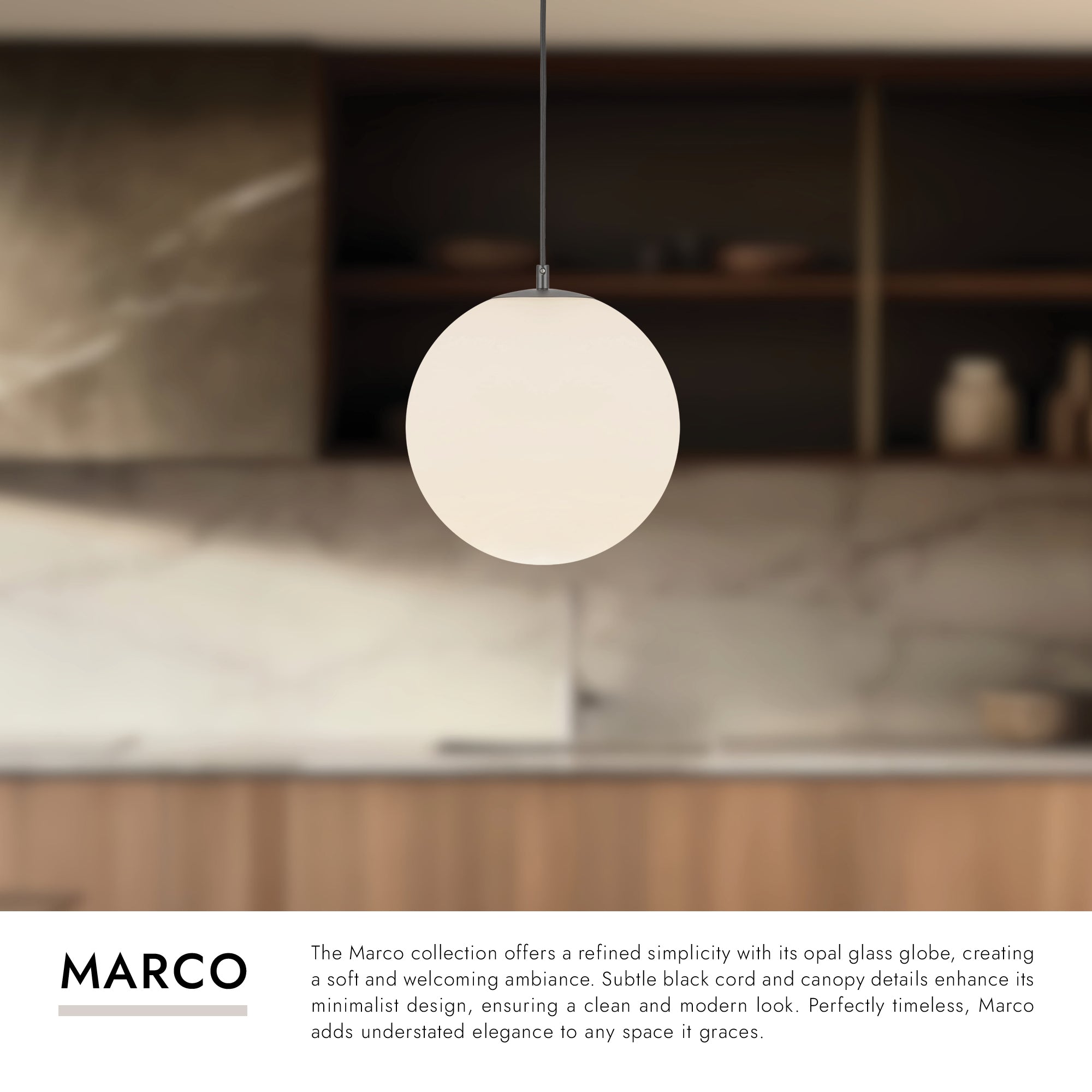 Marco 12-in (196-in Wire) LED Pendant