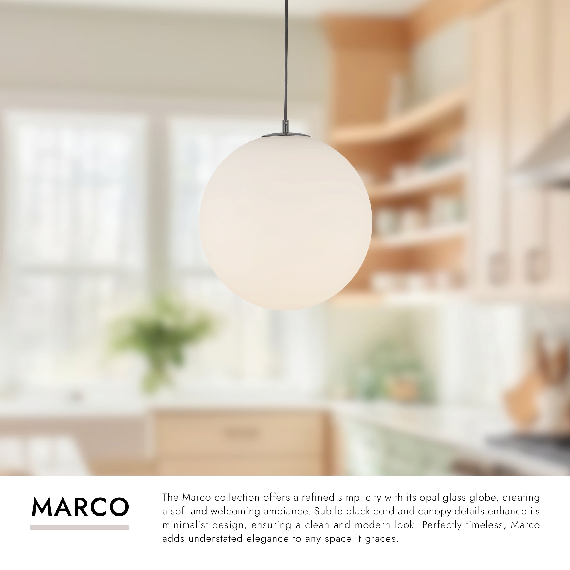 Marco 16-in (196-in Wire) LED Pendant