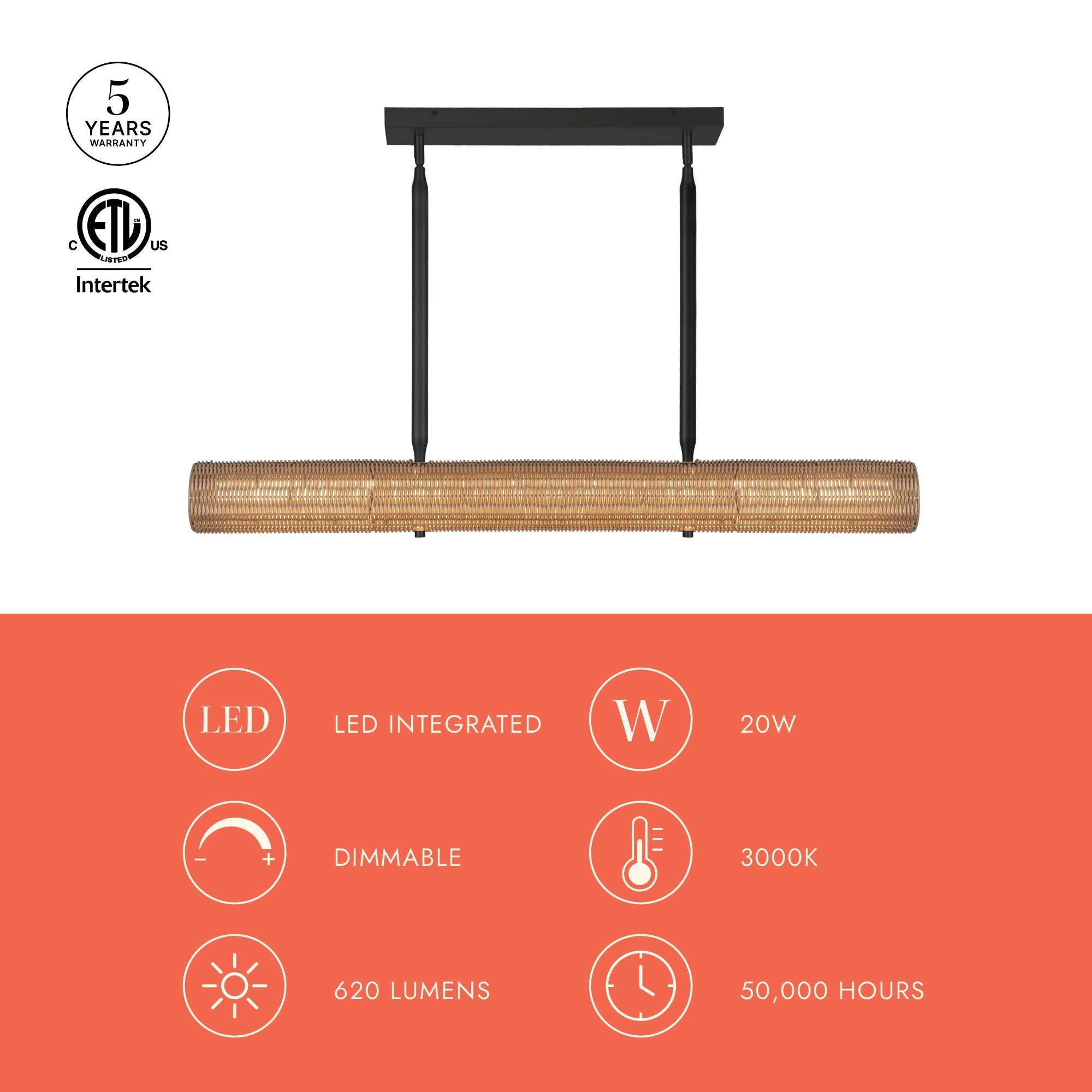 Maris 42-in Linear Pendant