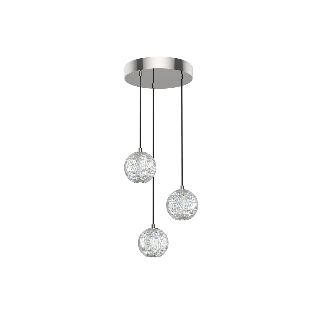 Marni 3 Light Multi Pendant — Polished Nickel