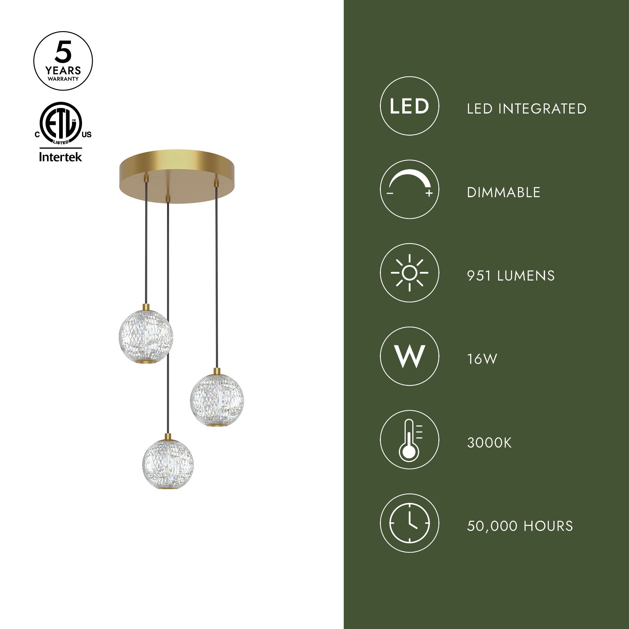 Marni 3 Light Multi Pendant