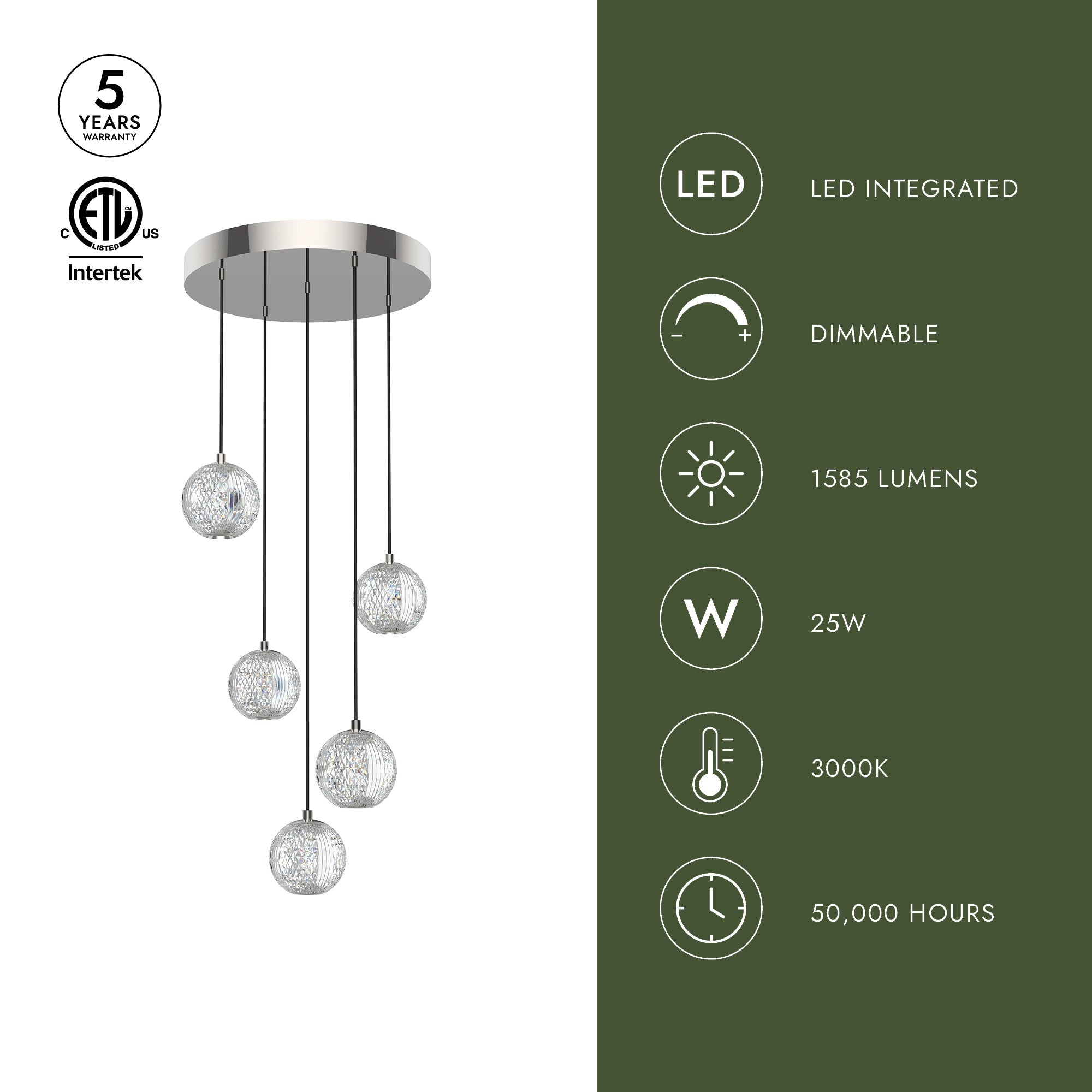 Marni 5 Light Multi Pendant
