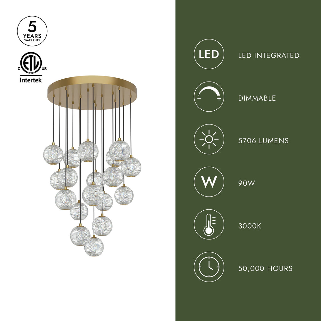 Marni 18 Light Multi Pendant