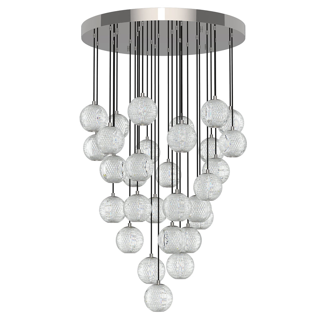 Marni 30 Light Multi Pendant — Polished Nickel