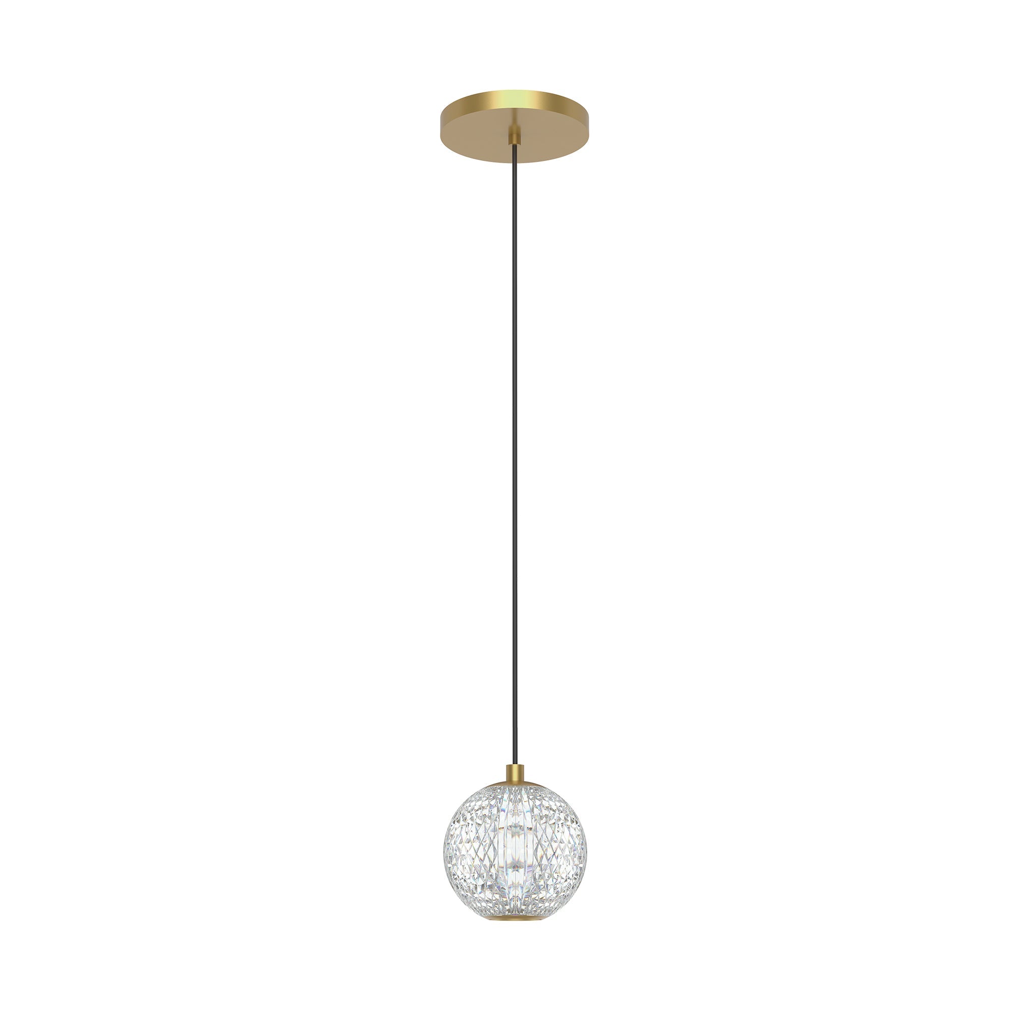 Marni 5-in Pendant — Natural Brass