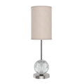 Marni 21-in Table Lamp — Polished Nickel/White Linen