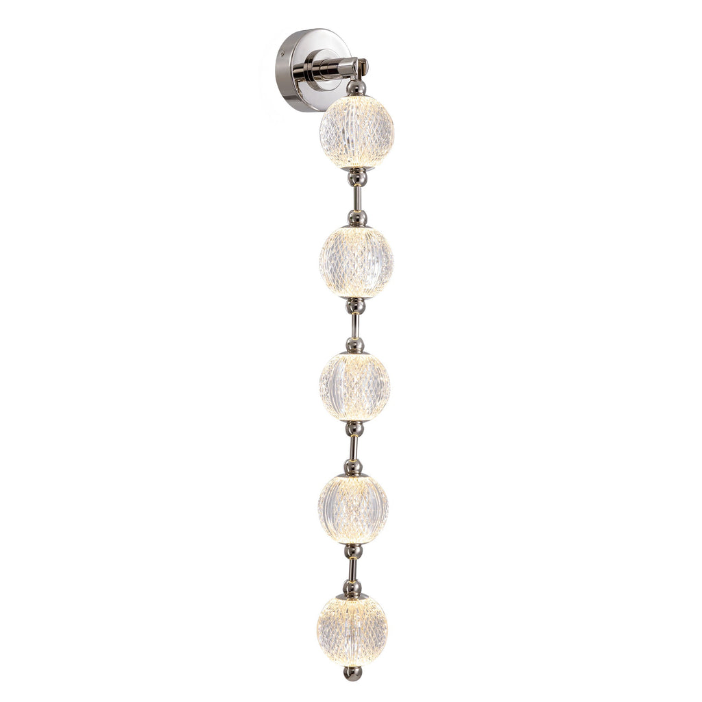 Marni 38-in Wall/Vanity Light — Polished Nickel [Universal Voltage and 0-10 Dimming]