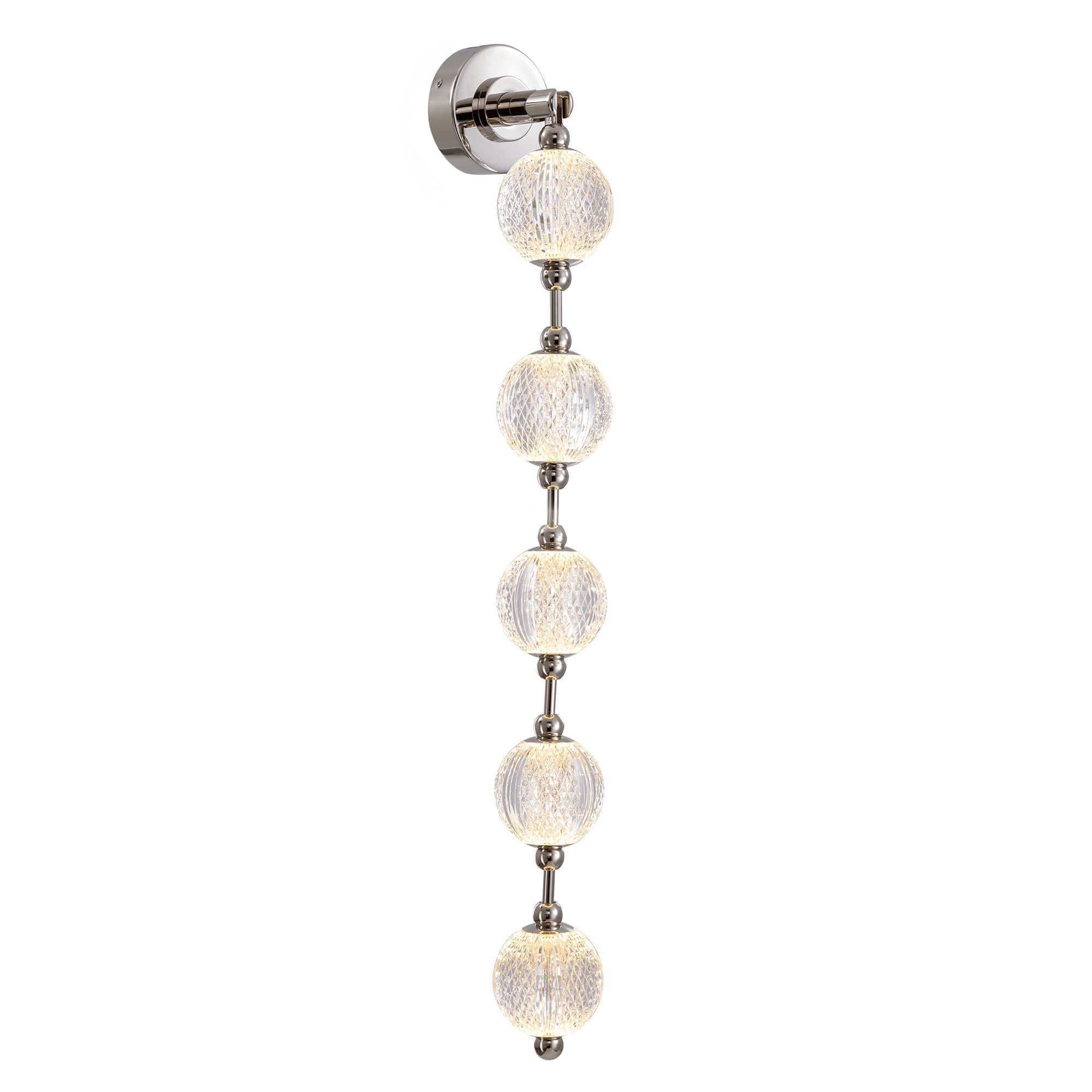 Marni 38-in Wall/Vanity Light — Polished Nickel [Universal Voltage and 0-10 Dimming]